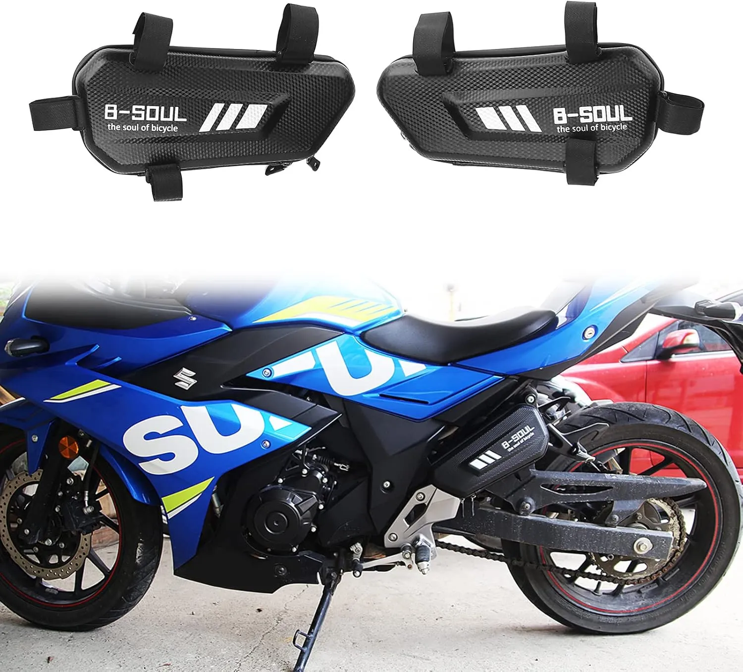 1 Pair Motorcycle Bags Luggage Saddle Bags Side Storage Fork Travel Box