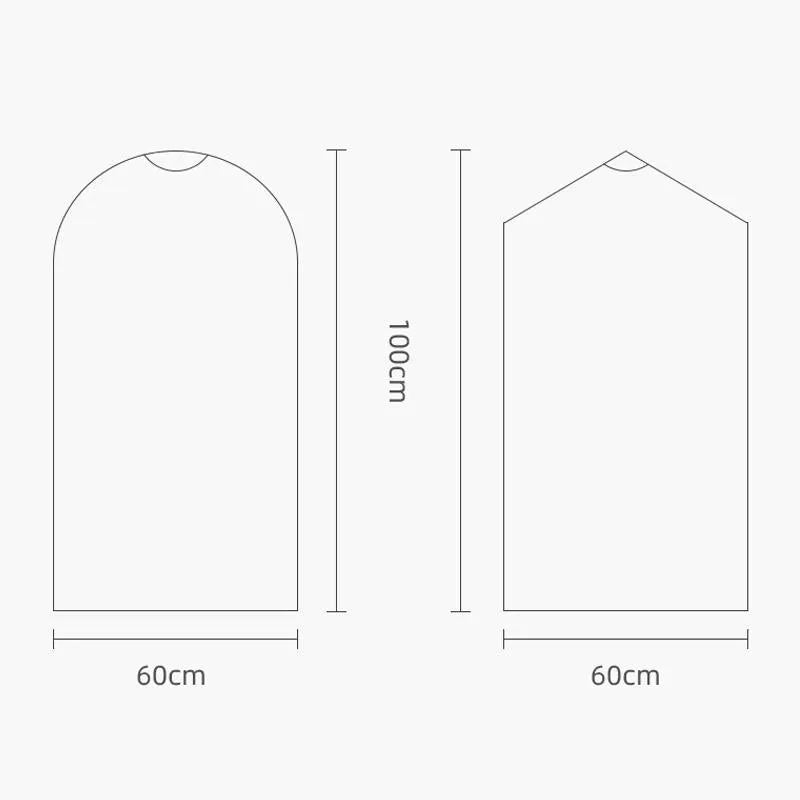 100 Disposable Dust Bags | 60x130cm | Thick PE Material | Transparent