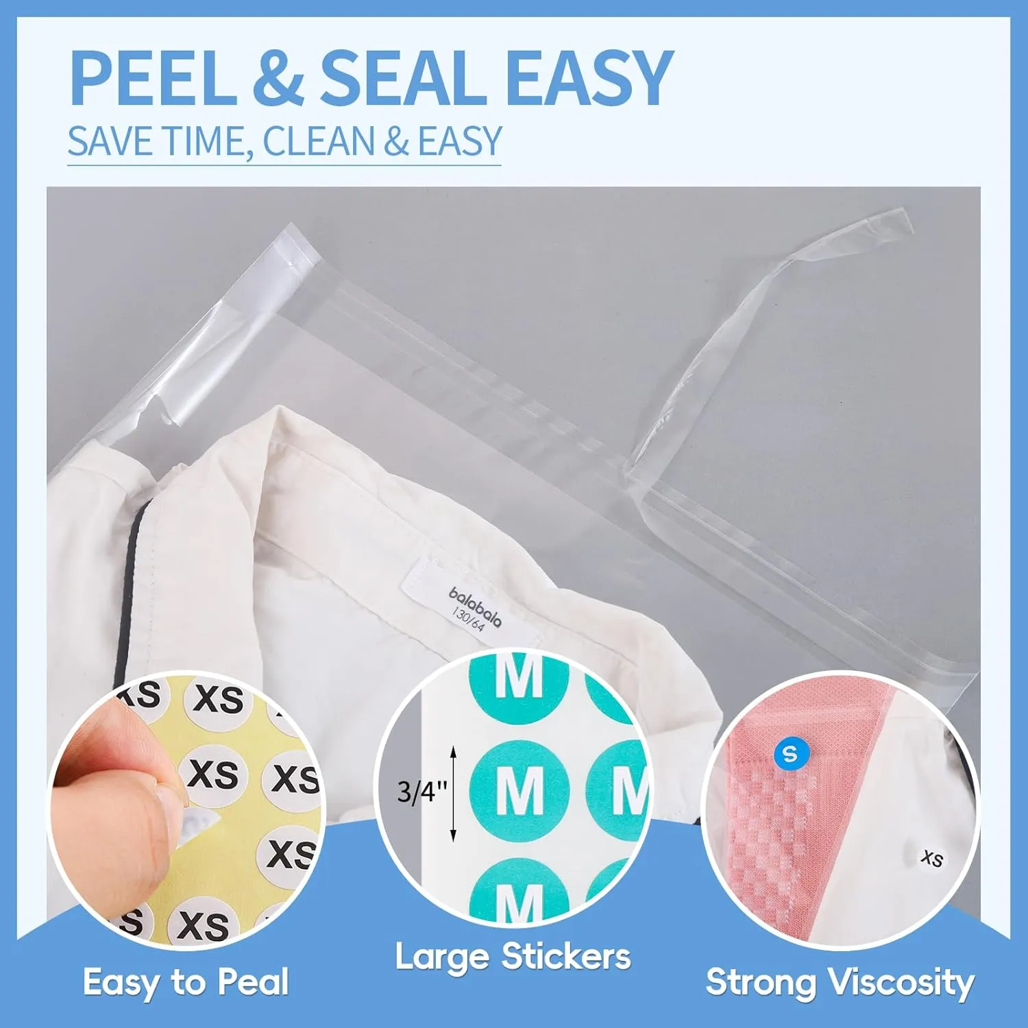 100 Pieces Large Self Sealing Cellophane Bags Self Adhesive 10 x13 inches Cellophane Bags for Packaging Clothes, T-shirts, Pants Party Favors and More