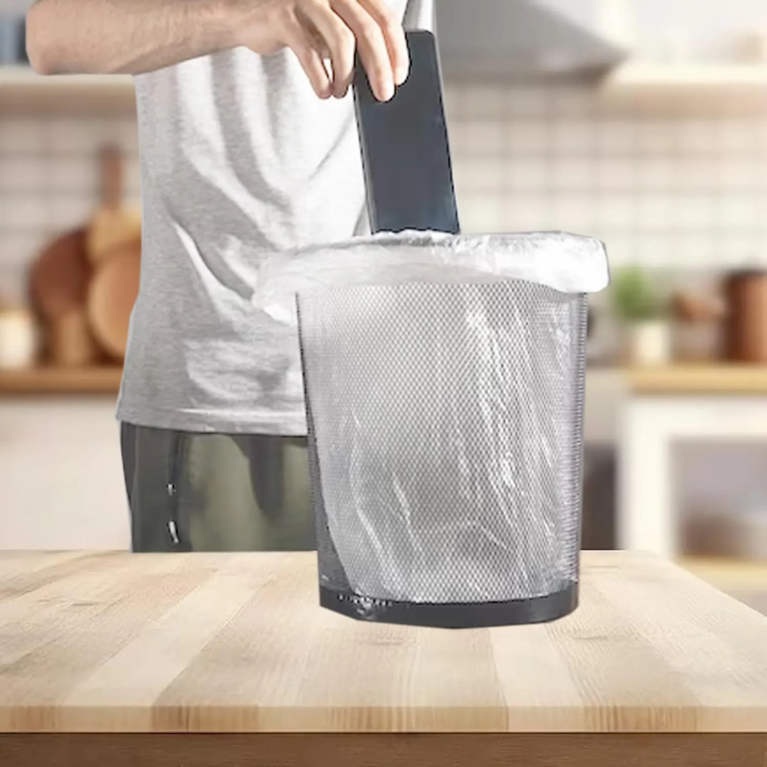 2-4 Gallon Trash Bags, 400 Count Bulk, Clear Plastic Recycling Bags, Small Multi-purpose Garbage Bags for Business Home Bathroom Kitchen Commercial and Industrial