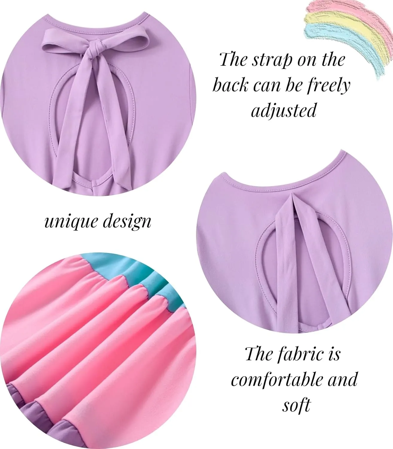 3-7 Years Girls Summer Dresses Tie Back Short Sleeve Ruffle Tiered Twirly Casual Midi Sundress