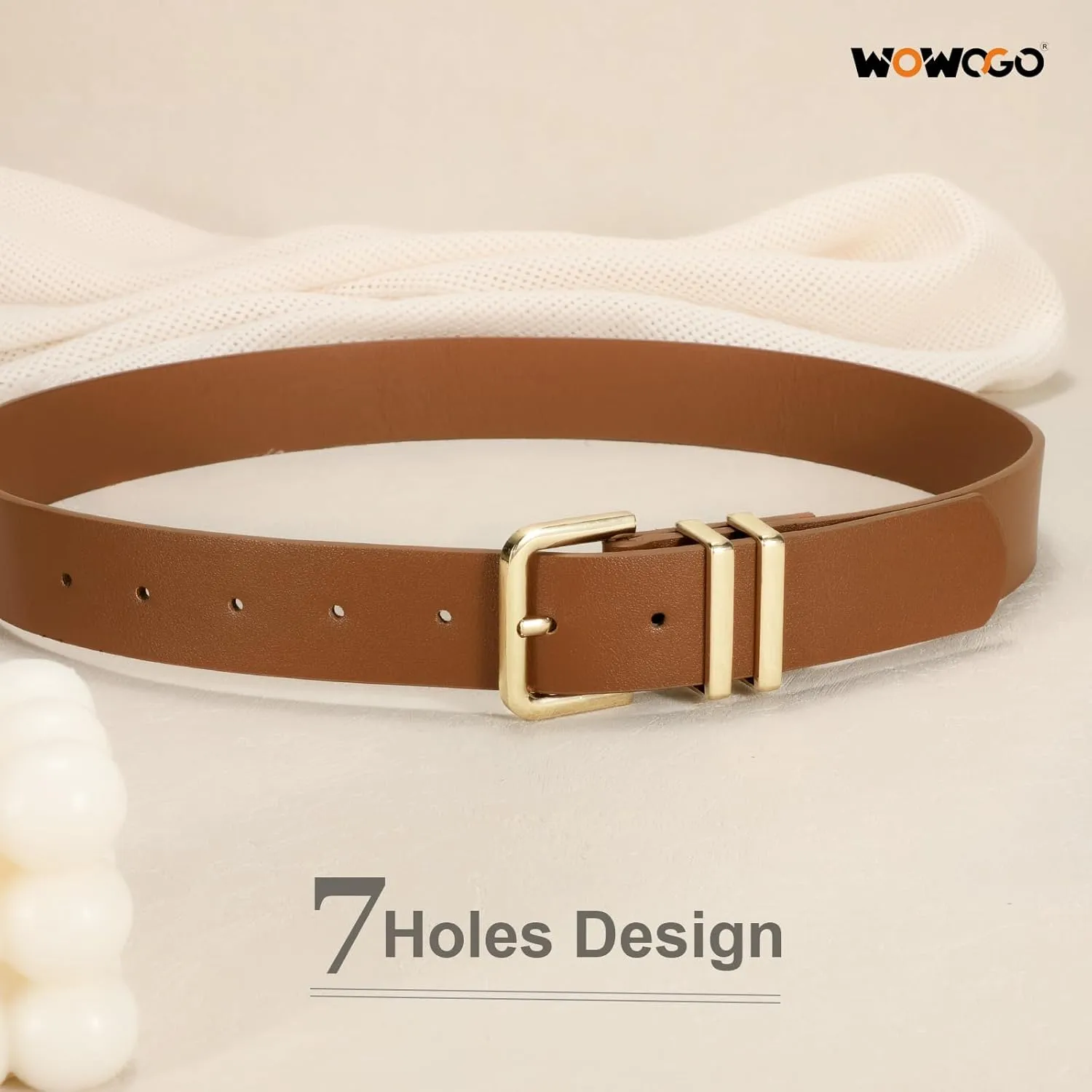 3 Pack Women Leather Belt for Jeans Dresses Pants Fashion Ladies Waist Belts with Gold Silver Buckle