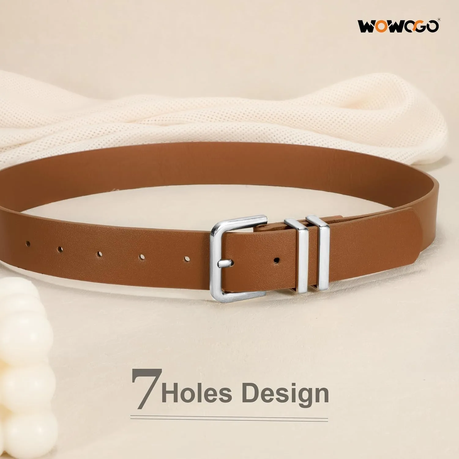 3 Pack Women Leather Belt for Jeans Dresses Pants Fashion Ladies Waist Belts with Gold Silver Buckle