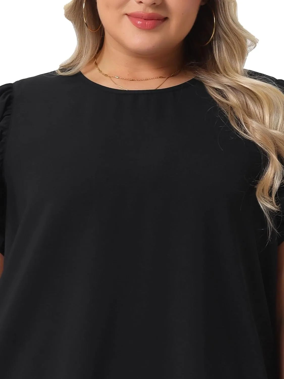 Agnes Orinda Plus Size Summer Dresses for Women Flare Sleeve Beach Casual Sleeveless Tank Loose Sundress