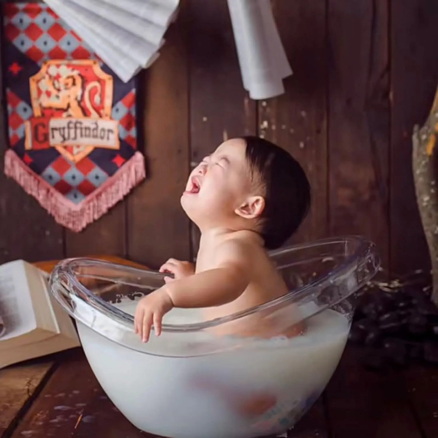 Babymoon Milk Transparent Bath Tub Baby Photoshoot Prop Furniture Properties
