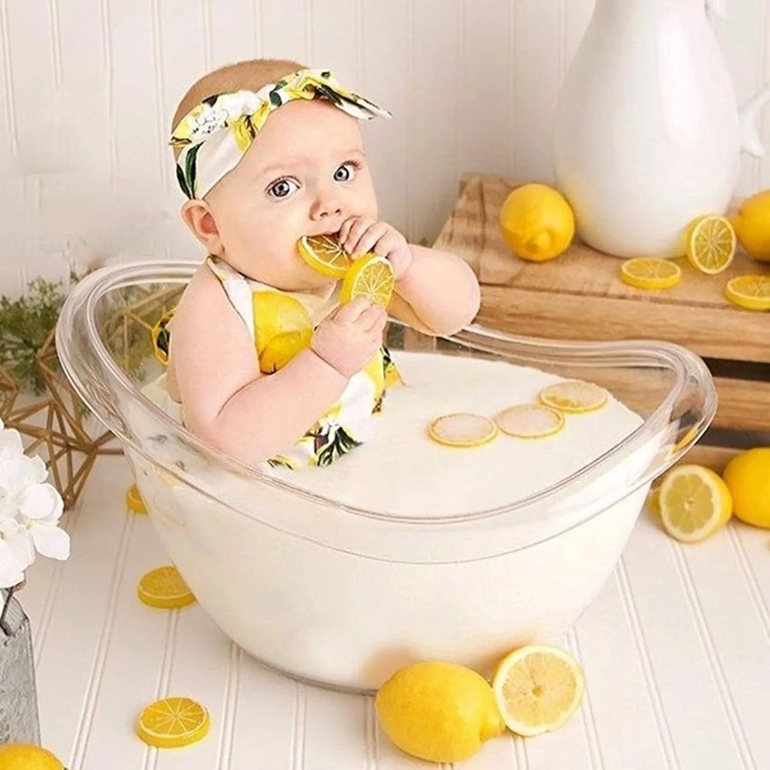 Babymoon Milk Transparent Bath Tub Baby Photoshoot Prop Furniture Properties