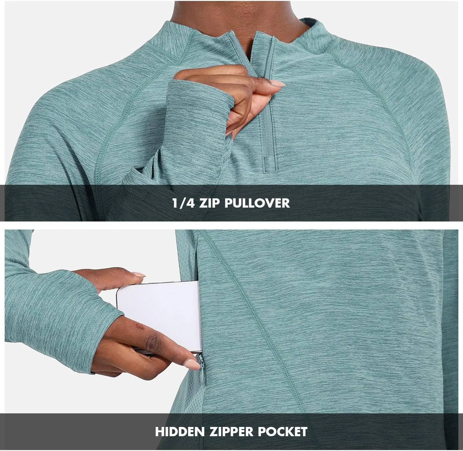 baleaf Women's Long Sleeve Running Shirts Quick Dry Lightweight Pullover Workout Tops Athletic T-Shirts Moisture Wicking