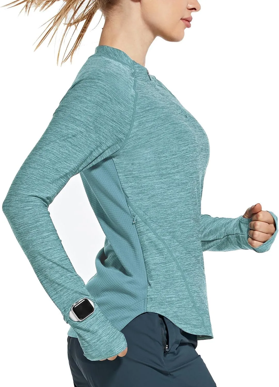 baleaf Women's Long Sleeve Running Shirts Quick Dry Lightweight Pullover Workout Tops Athletic T-Shirts Moisture Wicking