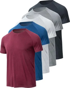 BALENNZ Workout Shirts for Men, Moisture Wicking Quick Dry Active Athletic Men's Gym Performance T Shirts