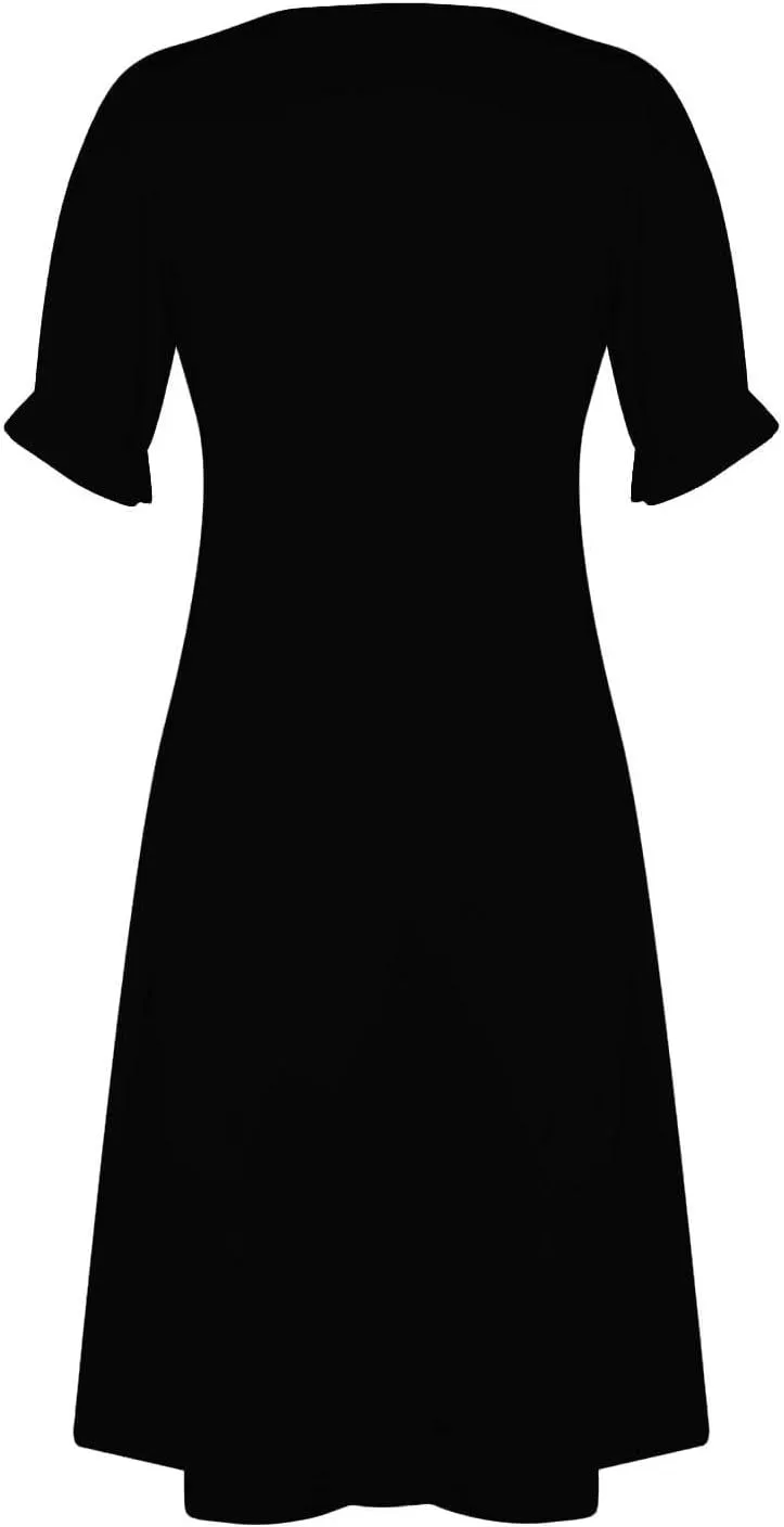 Beach Dresses for Women 2025 Summer Trendy Floral Boho Sundress Elegant V Neck Short Sleeve Irregular Hem Midi Dress