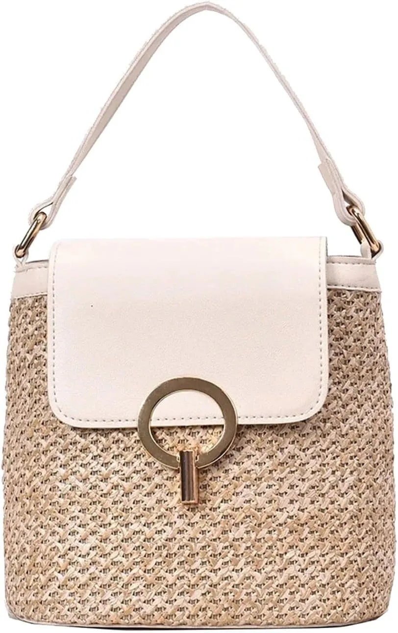 Beach Tote Bag Purse Straw Woven Strawberry Crossbody Shoulder Bags For Girls Outdoor Shopping Beach Travel Essential