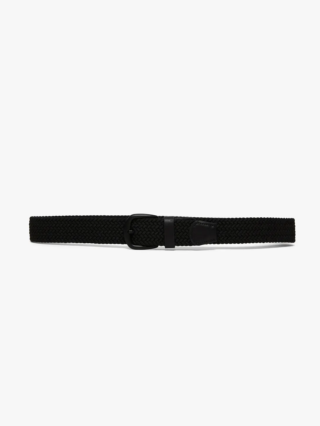 Braided Elastic Belt - Black