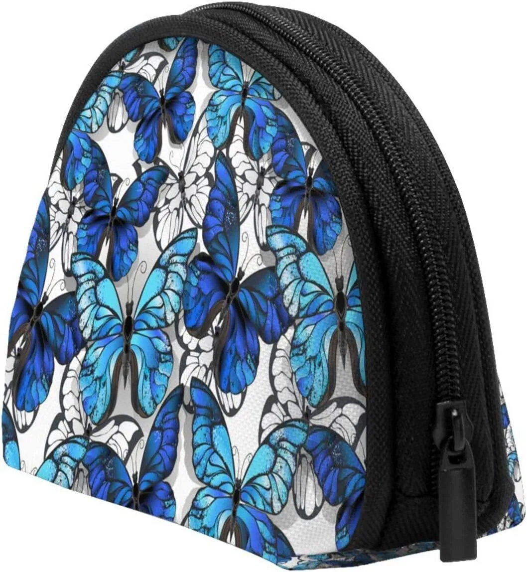Butterfly Coin Purse Mini Wallet Change Pouch Key Holder Zipper Small Cosmetic Makeup Storage Bags
