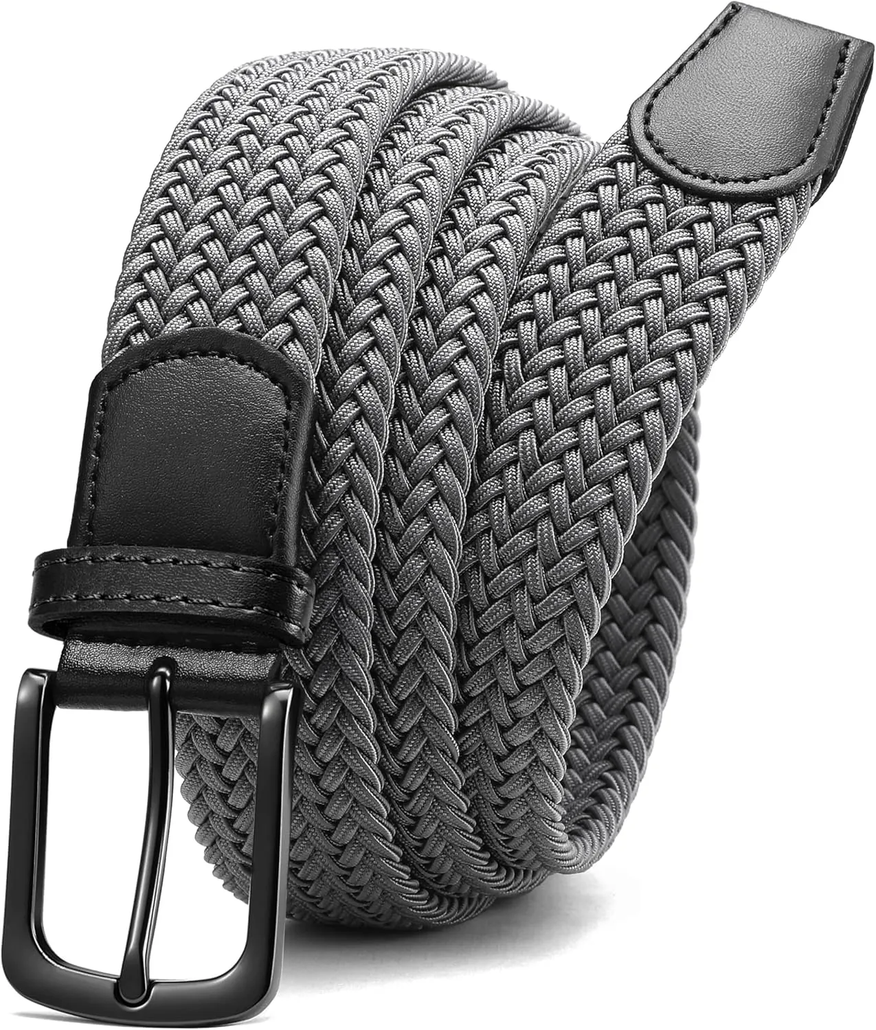 CHAOREN Stretch Belts for Men - Braided Elastic Golf Belt for Men 1 3/8"- Gift for Casual Jeans Shorts