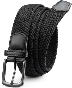 CHAOREN Stretch Belts for Men - Braided Elastic Golf Belt for Men 1 3/8"- Gift for Casual Jeans Shorts