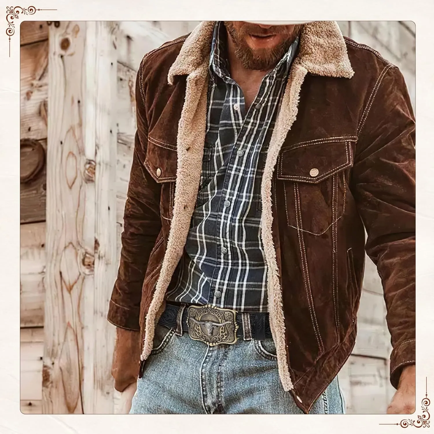 Cowboy Cowgirl Belt Western Belts for Men Women Floral Engraved Longhorn Bull Buckle Belt for Jeans