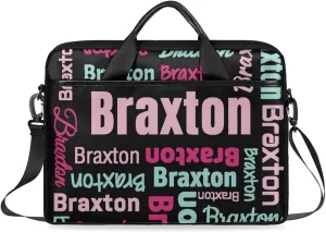 Custom Laptop Shoulder Bags with Name Personalized Laptop Bags with Multi-Pockets