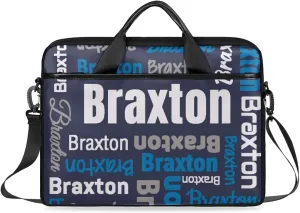 Custom Laptop Shoulder Bags with Name Personalized Laptop Bags with Multi-Pockets