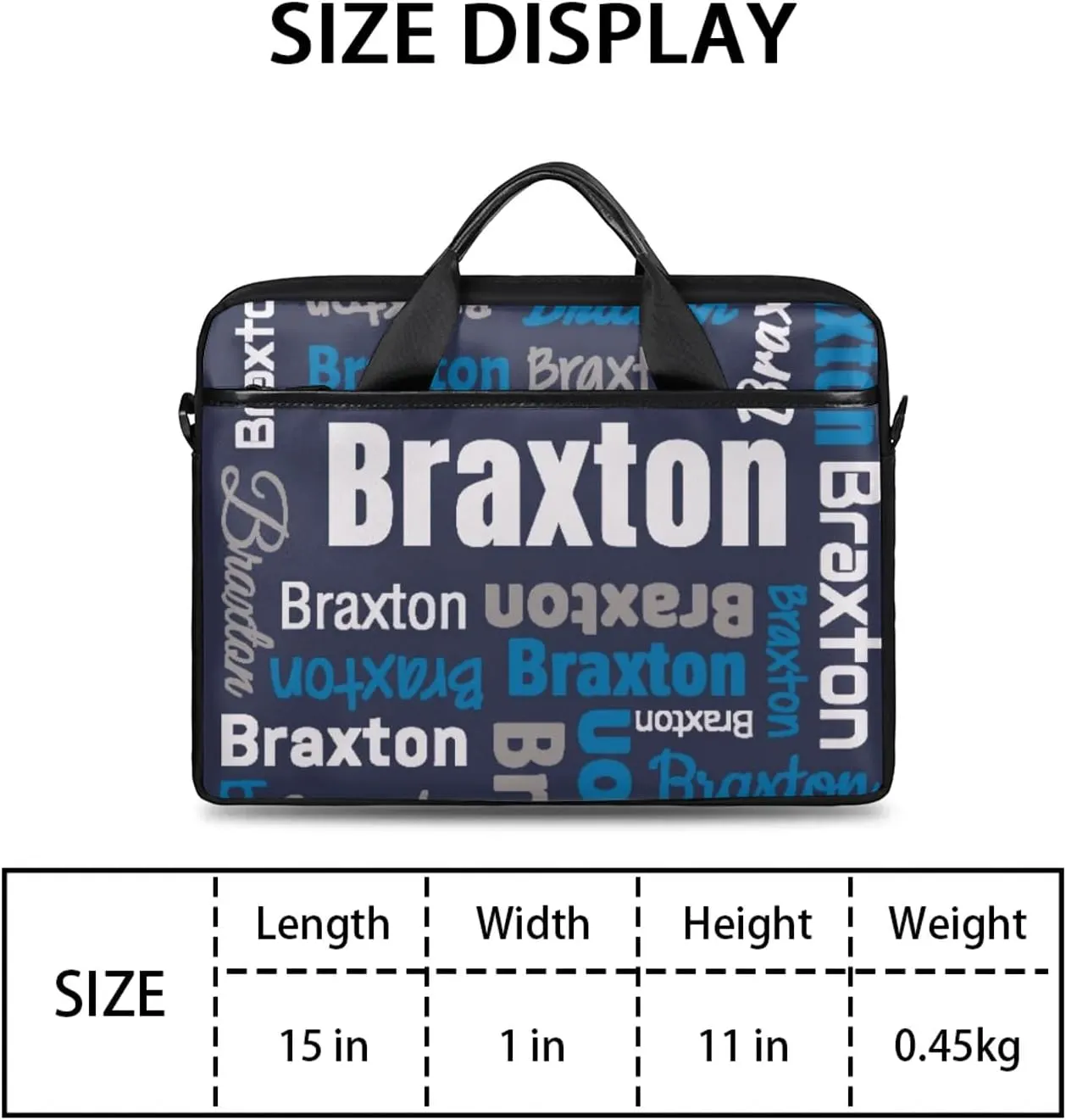 Custom Laptop Shoulder Bags with Name Personalized Laptop Bags with Multi-Pockets