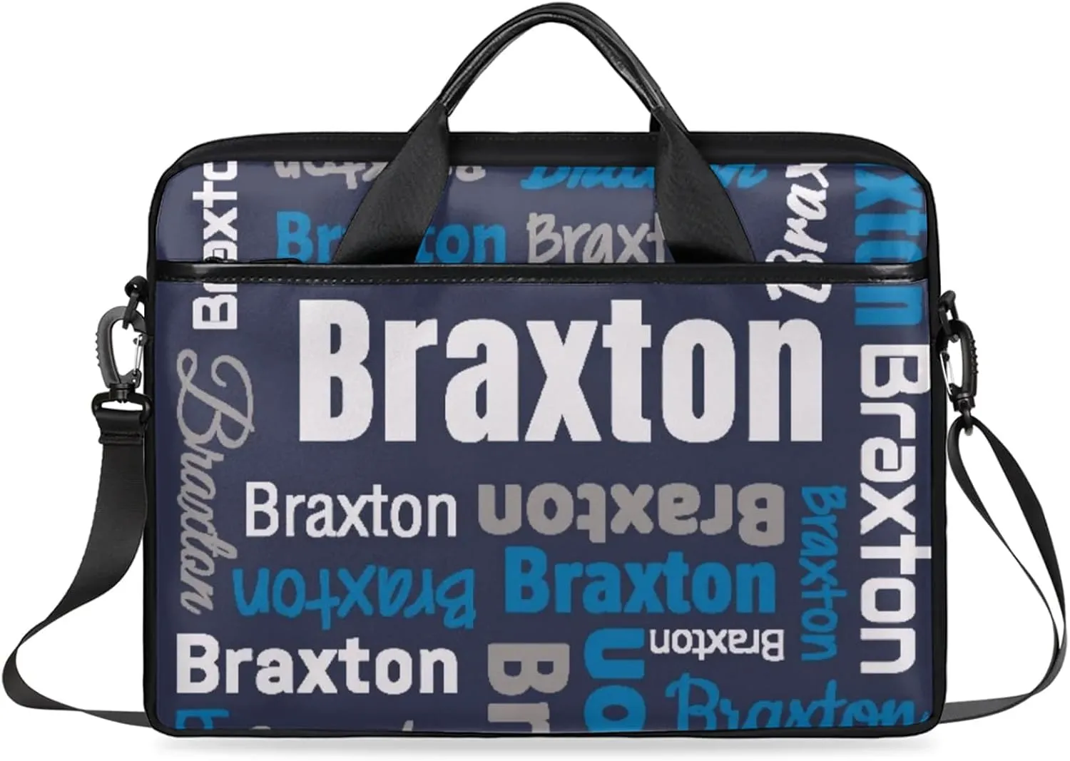 Custom Laptop Shoulder Bags with Name Personalized Laptop Bags with Multi-Pockets