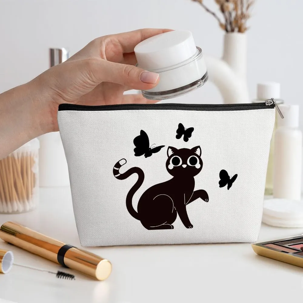 Cute Cat Mom Gifts, Makeup Bag, Funny Cosmetic Bag Cat Gifts for Women, Cats Lover Gift for Sister Girls Mom Birthday Nurse Mothers Day Friendship Travel Toiletry Bags