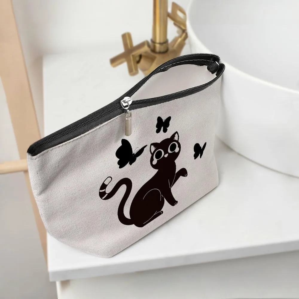 Cute Cat Mom Gifts, Makeup Bag, Funny Cosmetic Bag Cat Gifts for Women, Cats Lover Gift for Sister Girls Mom Birthday Nurse Mothers Day Friendship Travel Toiletry Bags