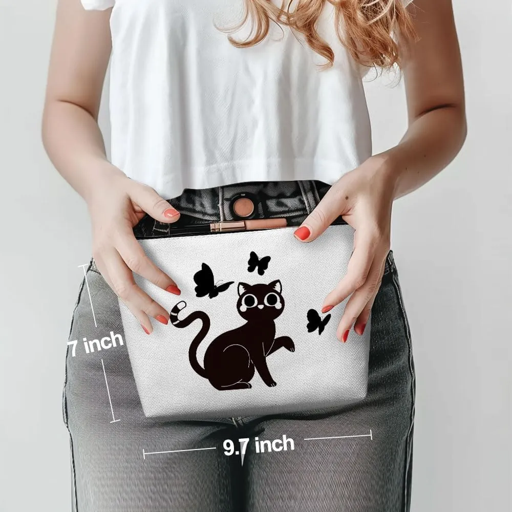 Cute Cat Mom Gifts, Makeup Bag, Funny Cosmetic Bag Cat Gifts for Women, Cats Lover Gift for Sister Girls Mom Birthday Nurse Mothers Day Friendship Travel Toiletry Bags