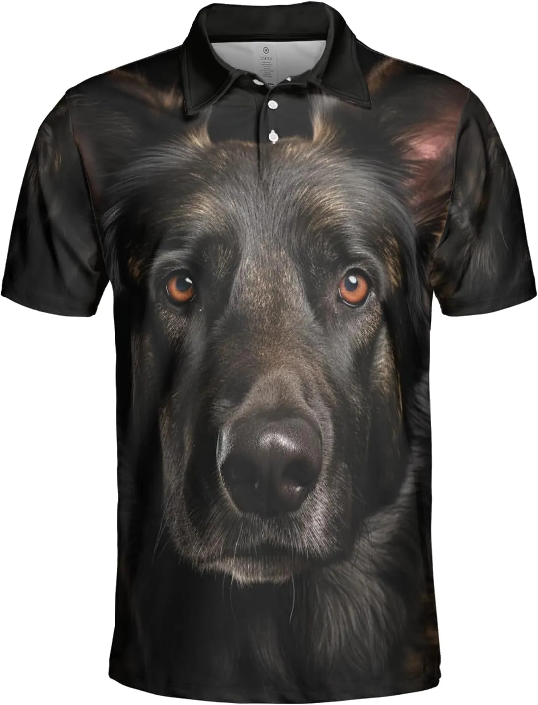 Dog Face Polo Shirts for Men - Dog Breed Mens Quick Dry Short Sleeve Polo Shirts Series 19