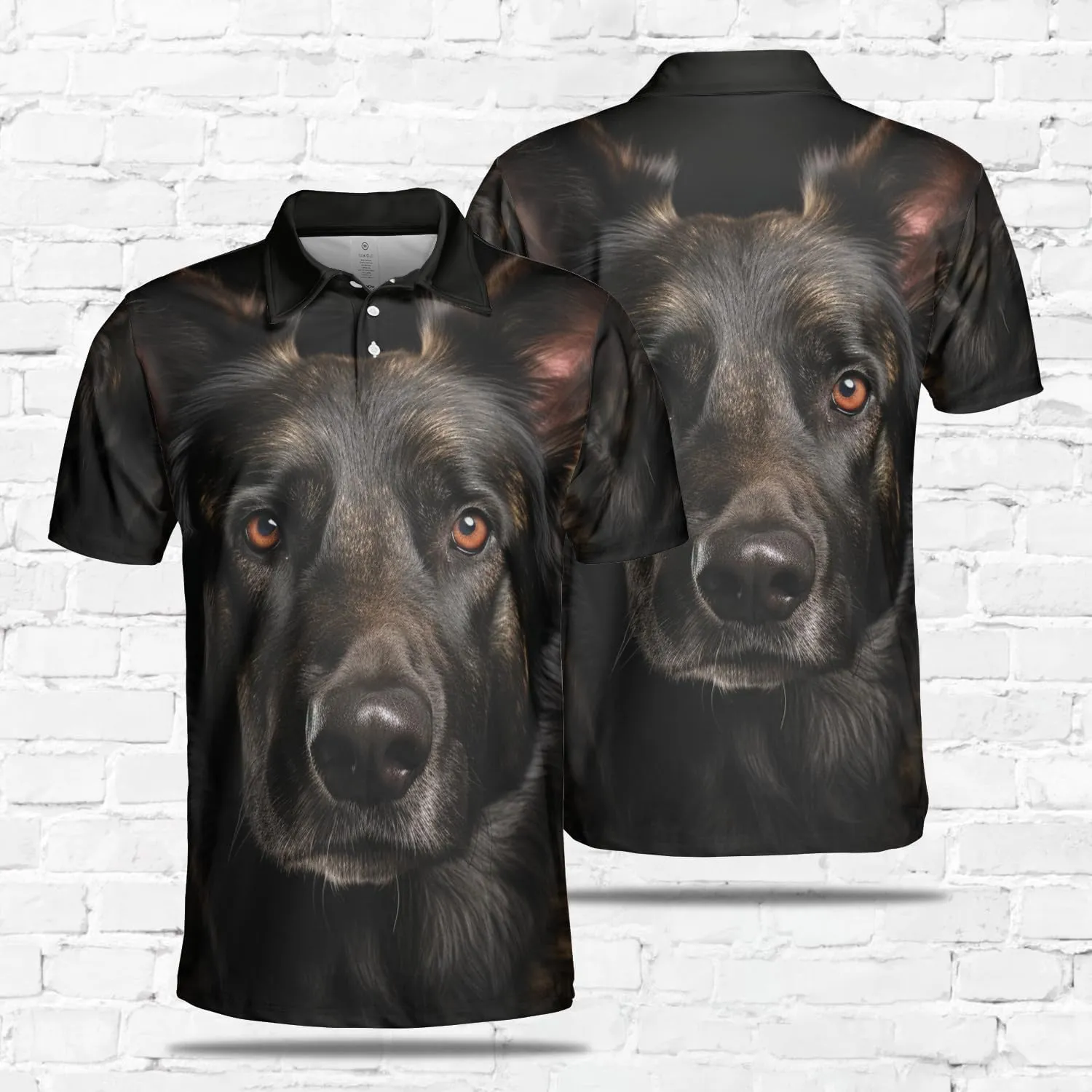Dog Face Polo Shirts for Men - Dog Breed Mens Quick Dry Short Sleeve Polo Shirts Series 19