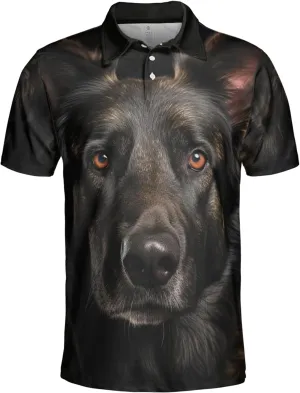 Dog Face Polo Shirts for Men - Dog Breed Mens Quick Dry Short Sleeve Polo Shirts Series 19
