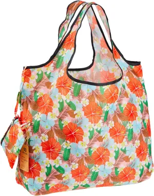 ECO CHIC Foldable Reusable Large Grocery Bags - Foldable Grocery Bags - Lightweight, Recycled & Reusable Shopping Bag - Waterproof, Packable Tote Fitting in Fine Grocery Bag Carrier