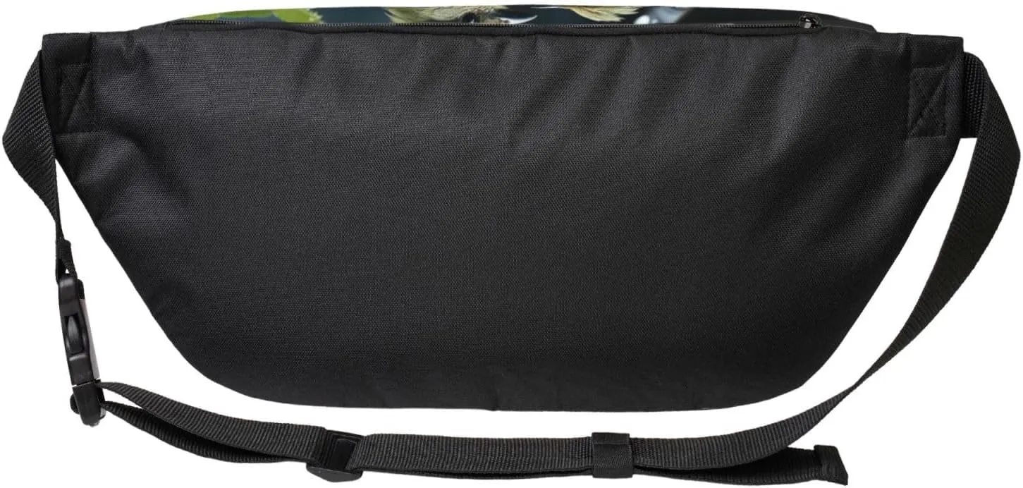 Fanny Pack for Men Women Green Leaves and Birds Belt Bag with Adjustable Strap Fashion Waist Bag Waist Pack for Travel