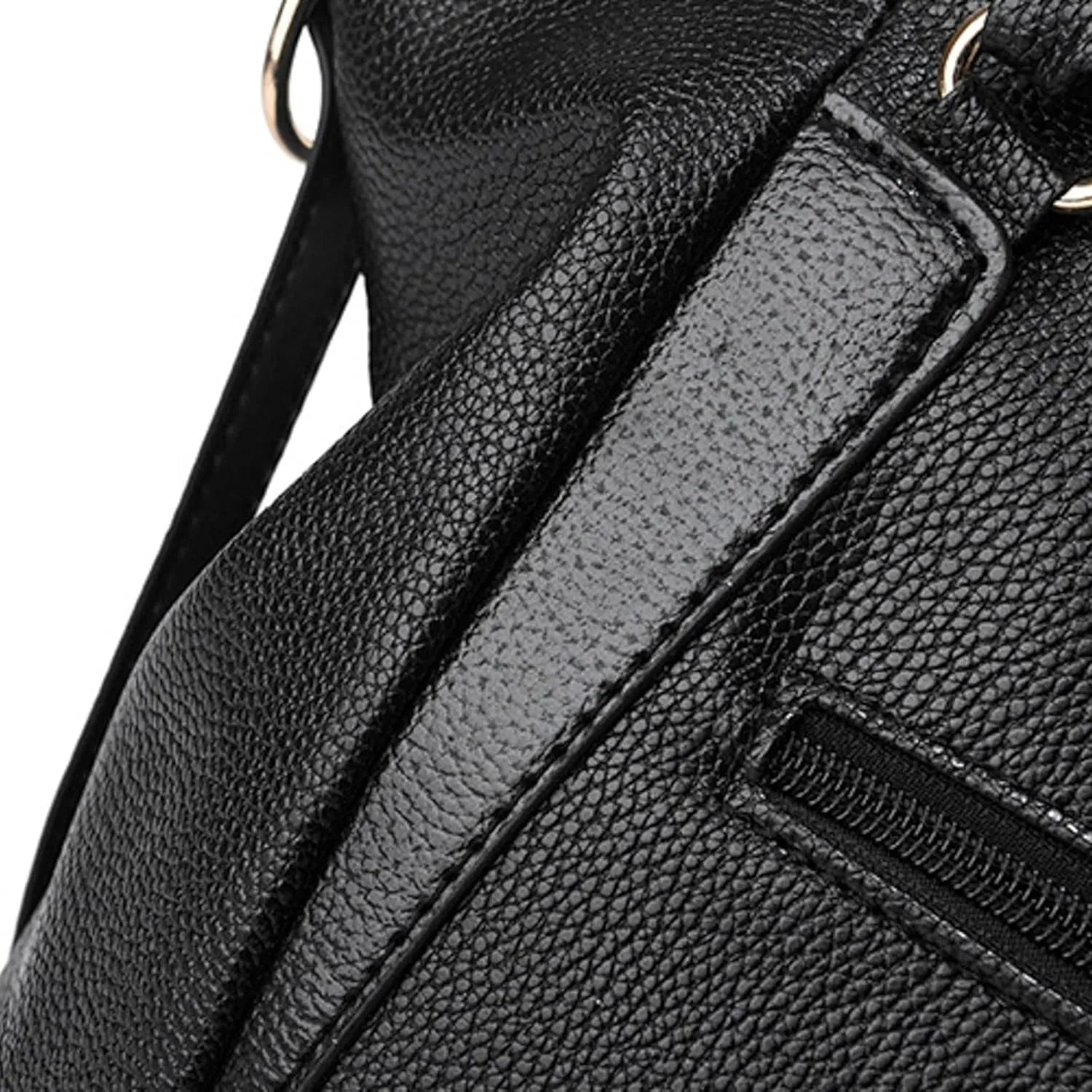 Fashionable And Simple Women's Large Capacity Soft Leather Texture Casual Crossbody Bag Bag (Black, One Size)