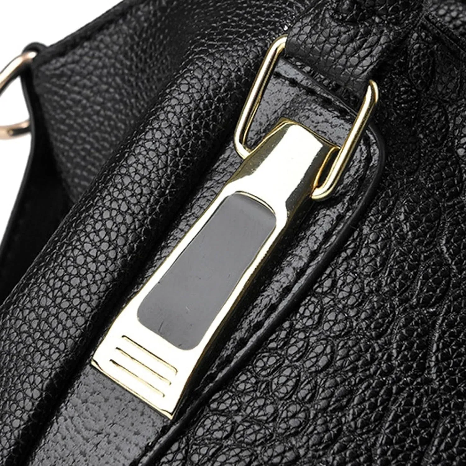 Fashionable And Simple Women's Large Capacity Soft Leather Texture Casual Crossbody Bag Bag (Black, One Size)