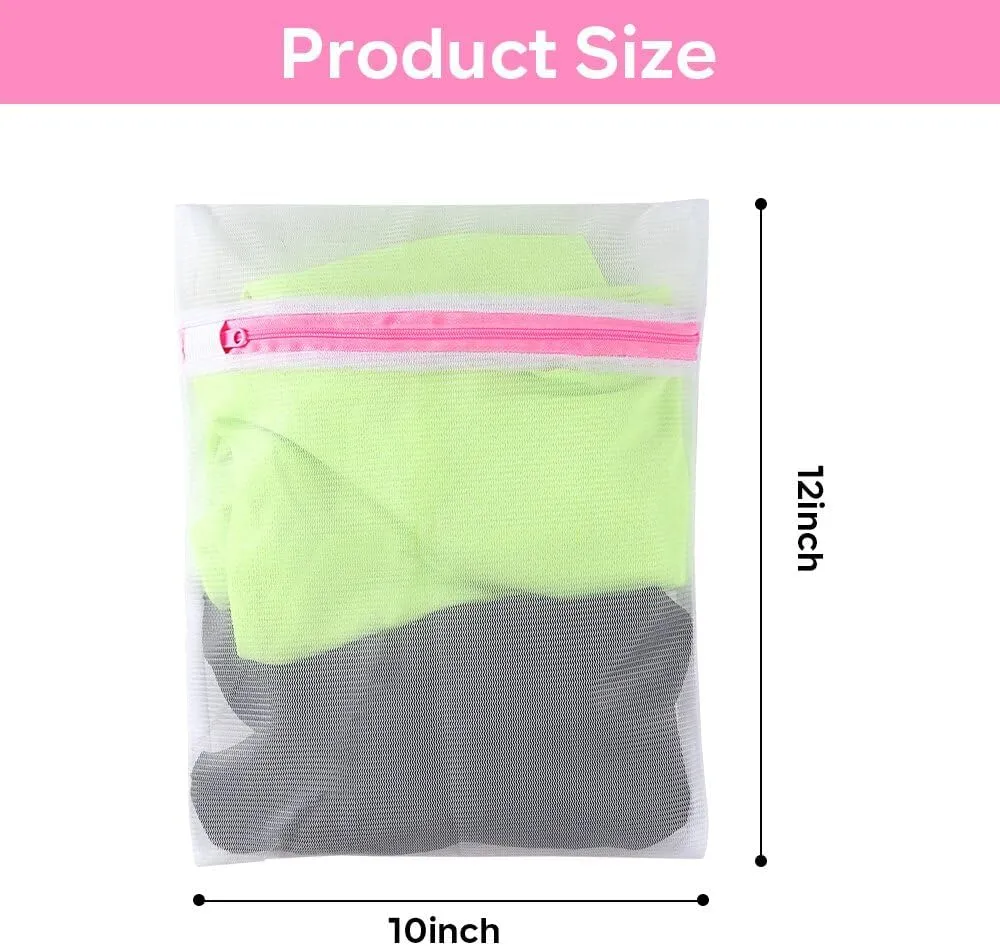 FGY 3PCS Mesh Laundry Bags Mesh Wash Bags for Laundry 10" X 12"