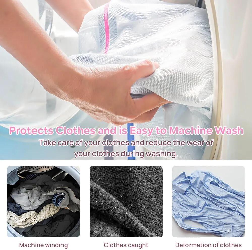 FGY 3PCS Mesh Laundry Bags Mesh Wash Bags for Laundry 10" X 12"