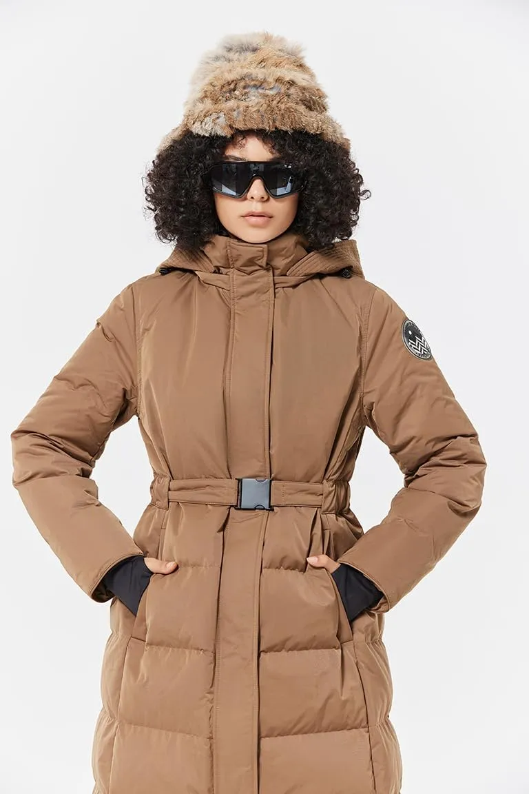 Fitouch Olym Women's Long Down Puffer Parka Jacket | Waterproof | 750  Fill Power