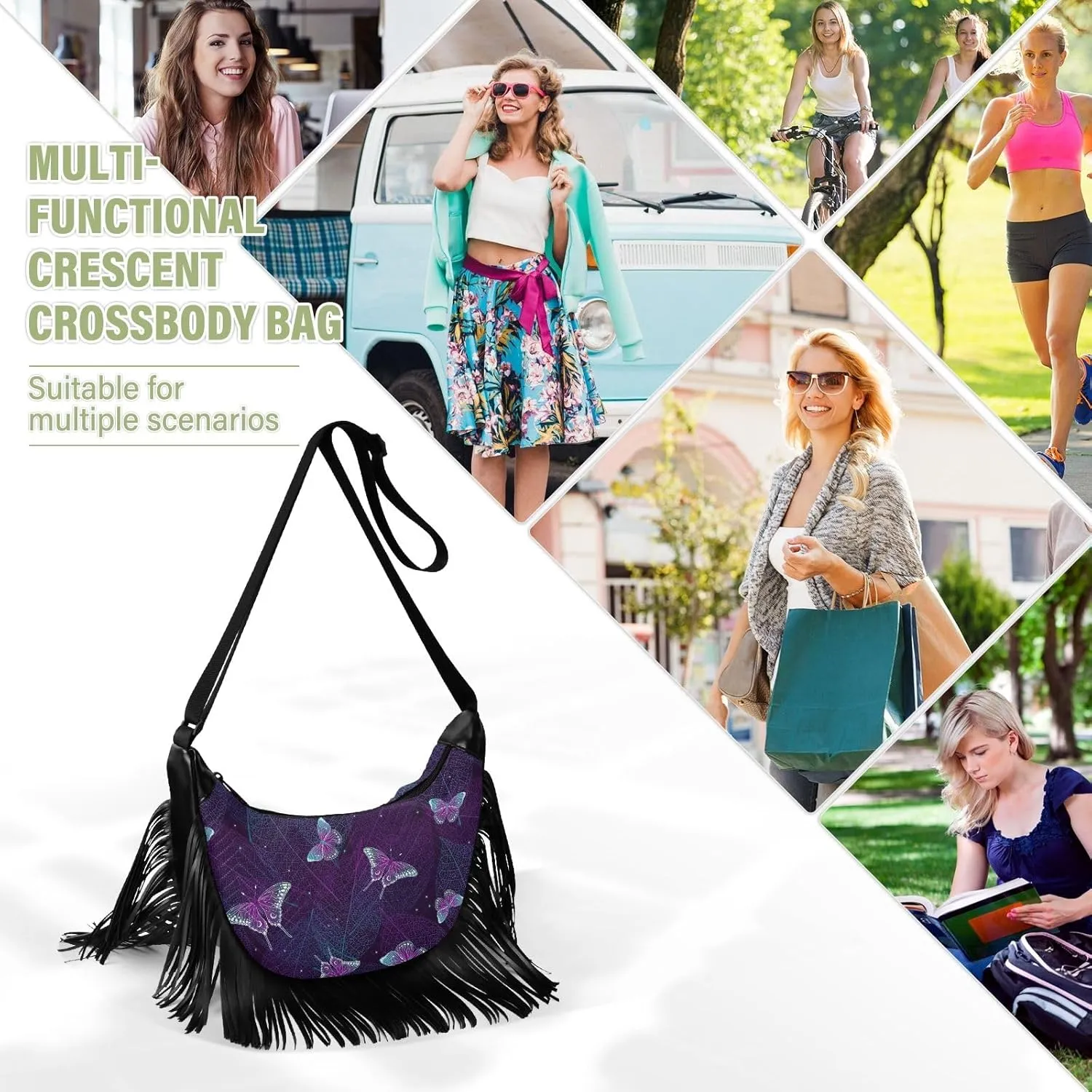 Fringe Crossbody Bag Handbag with Tassel Womens Western Purse Cowgirl Bag