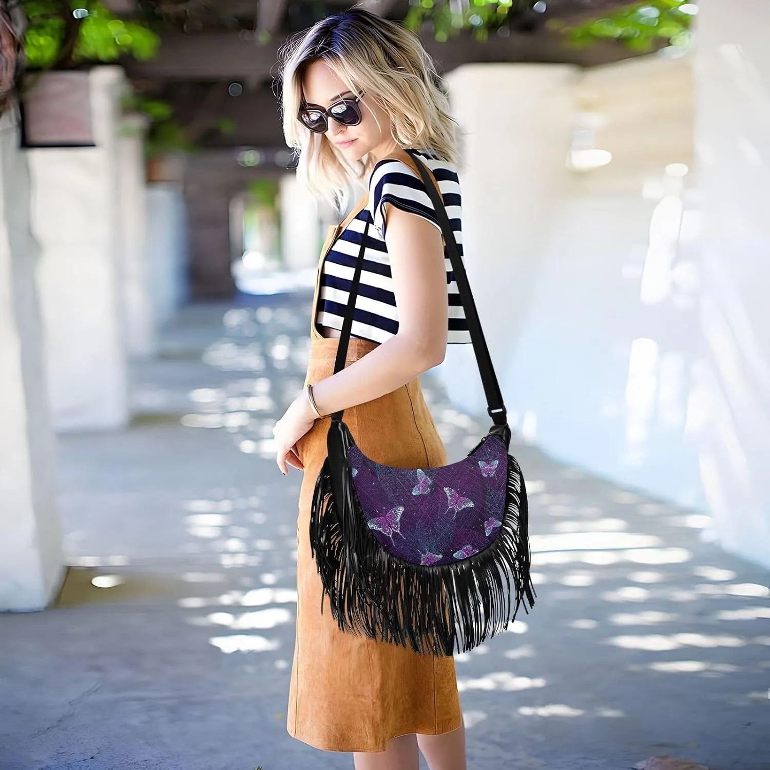 Fringe Crossbody Bag Handbag with Tassel Womens Western Purse Cowgirl Bag