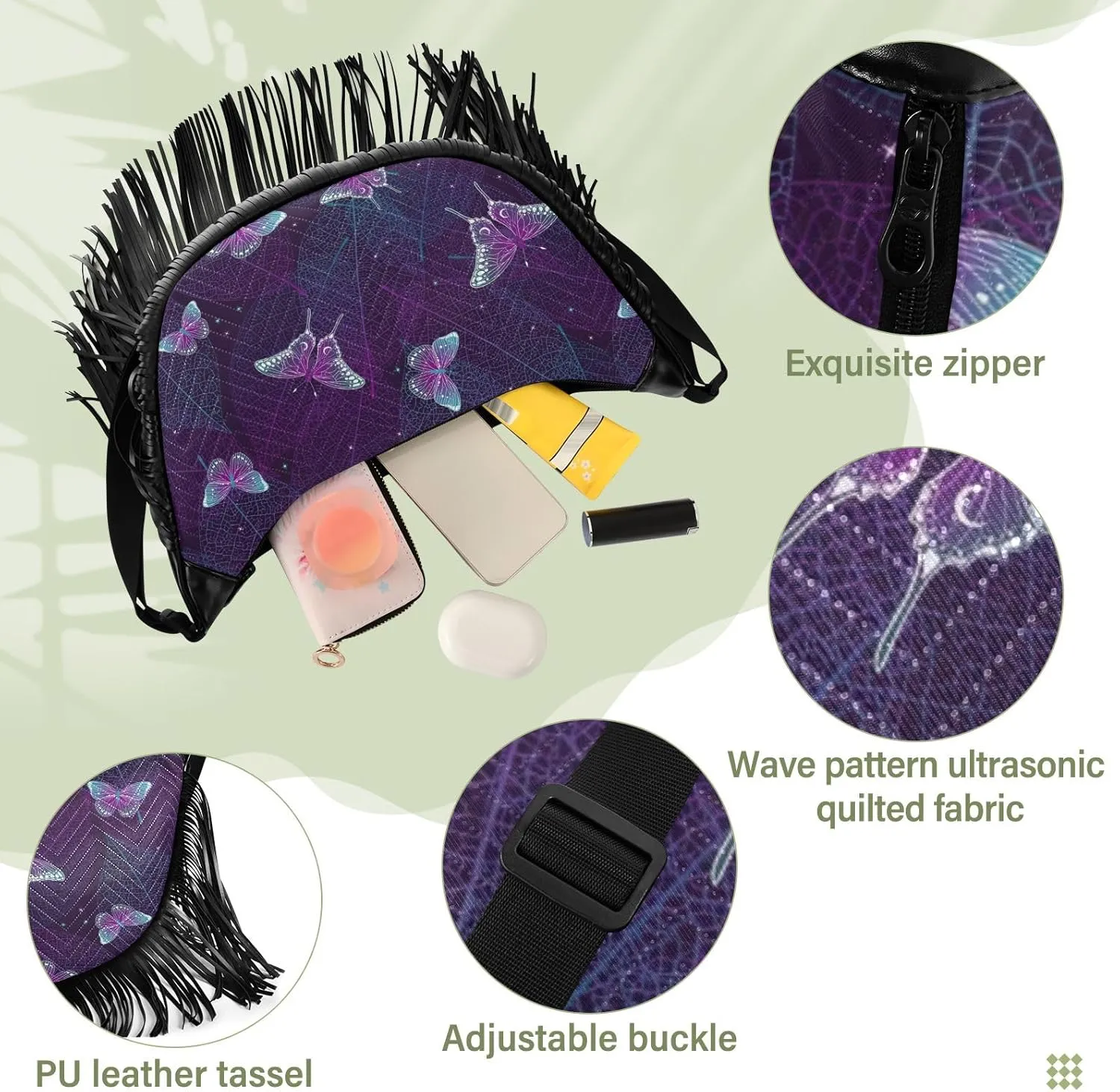 Fringe Crossbody Bag Handbag with Tassel Womens Western Purse Cowgirl Bag