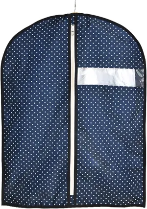 Garment Bags for Hanging Clothes, Hanging Garment Bags for Closet Storage with Clear Window Clothes Cover for Dresses, Coats(Blue,60x120cm/24x47in)