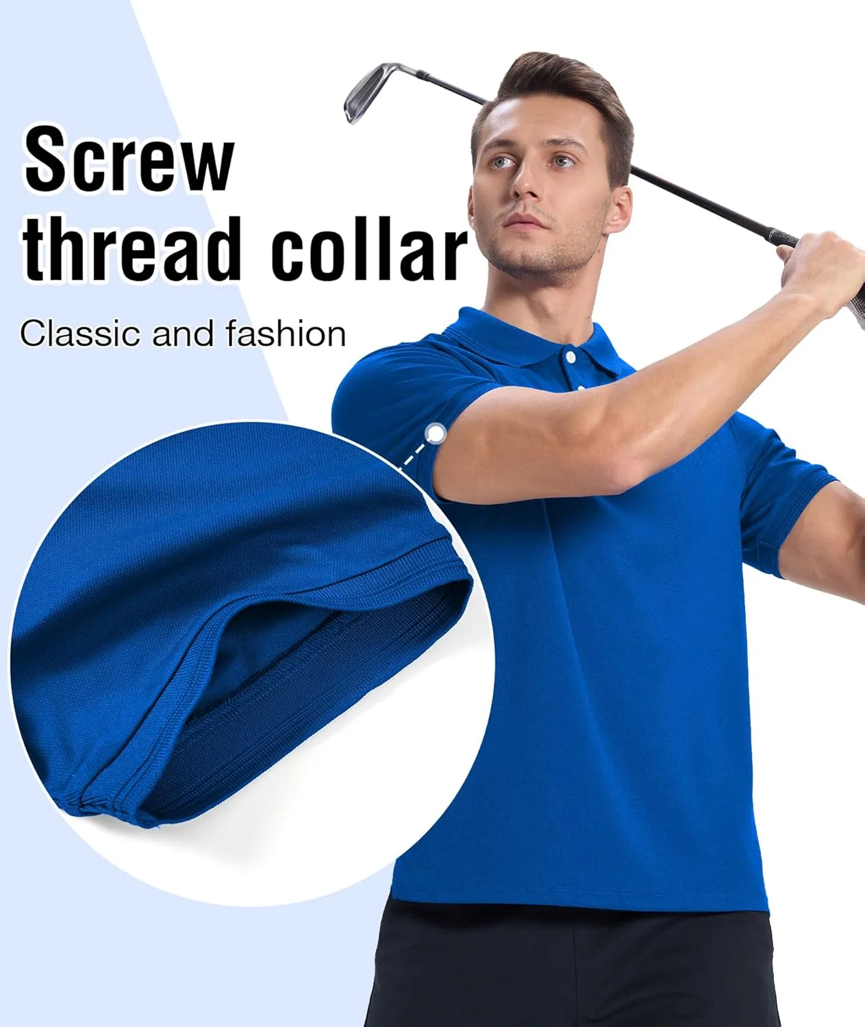 GEEK LIGHTING 3 Pack Mens Polo Shirts Short Sleeve Shirt for Men Casual Athletic T-Shirts