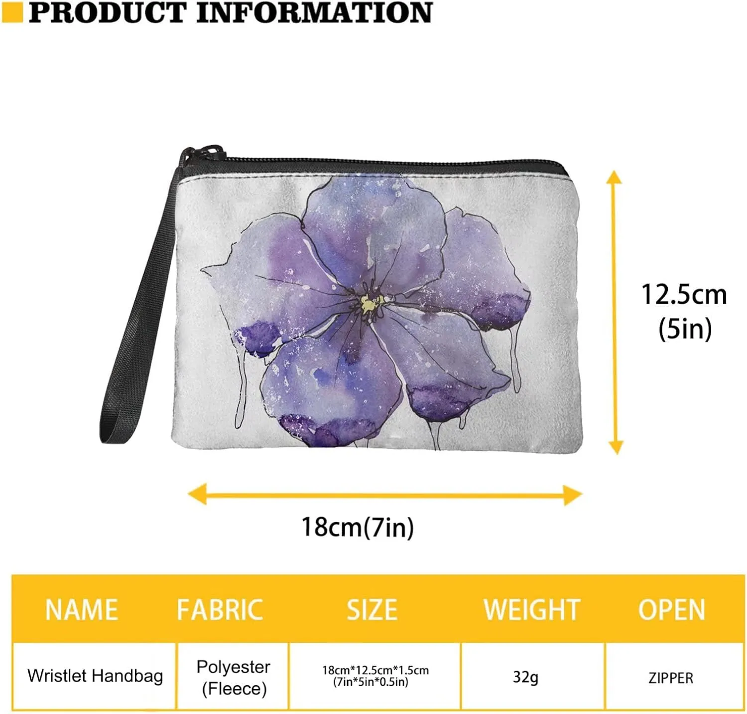 GIFTPUZZ Cherry Coin Purse for Women Small Change Purse for Girls Wristlet Strap Coin Pouch Zipper Wallet Bag Key Passport Cash Bag Clutch Small Cosmetic Case