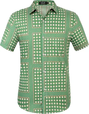 Hawaiian Shirt for Men, Beach Shirts for Men, Tropical Shirts Short Sleeve Floral Casual Button Down