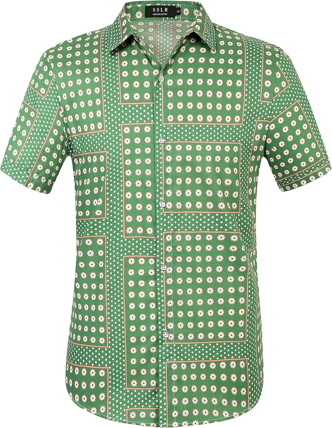 Hawaiian Shirt for Men, Beach Shirts for Men, Tropical Shirts Short Sleeve Floral Casual Button Down