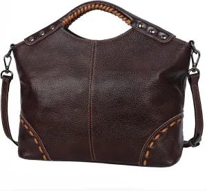 HESHE Crossbody Bags for Women Leather Satchel Bags Crossbody Purses for Women