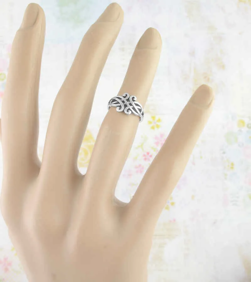 Hidden Infinity Symbol Celtic Knot Midi Toe Ring, Adjustable