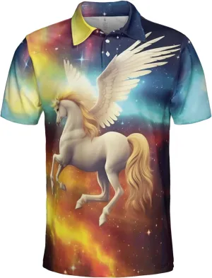 Horse Lovers Polo Shirts for Men - Love Horse Mens Quick Dry Short Sleeve Polo Shirts Series 23