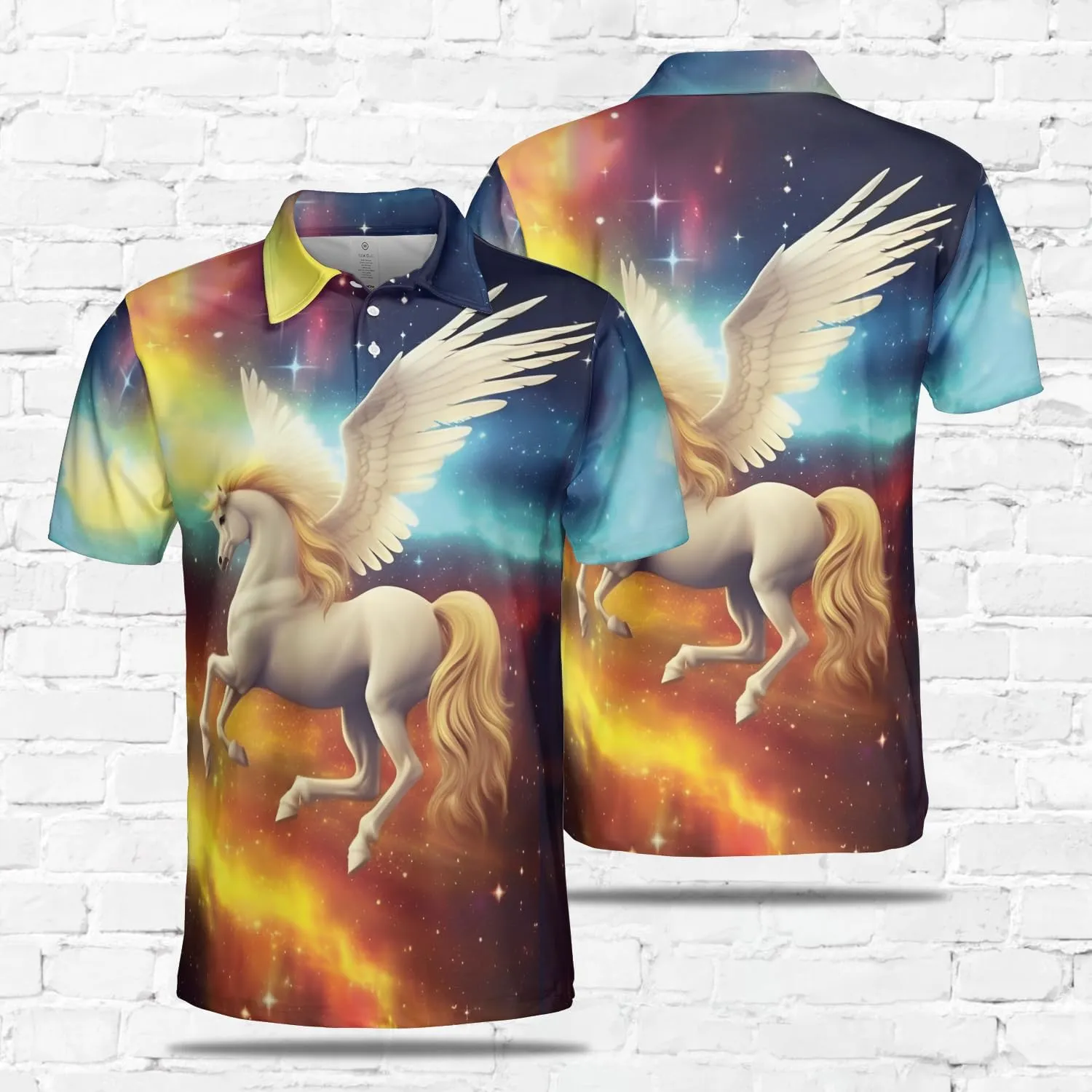 Horse Lovers Polo Shirts for Men - Love Horse Mens Quick Dry Short Sleeve Polo Shirts Series 23