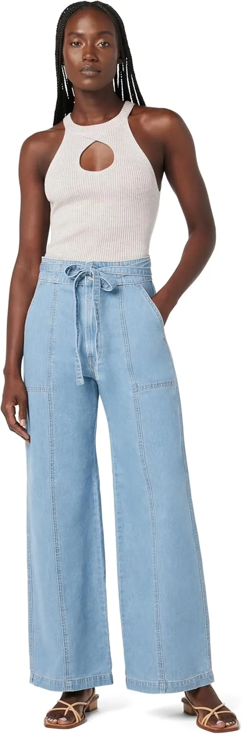 HUDSON Women's Tie Waist Wide Leg Trouser